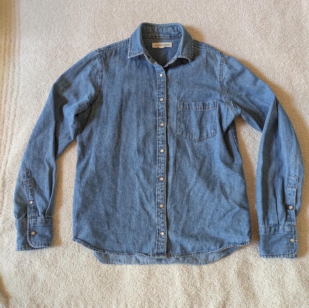 Tradlands Snap Chambray, Xxs